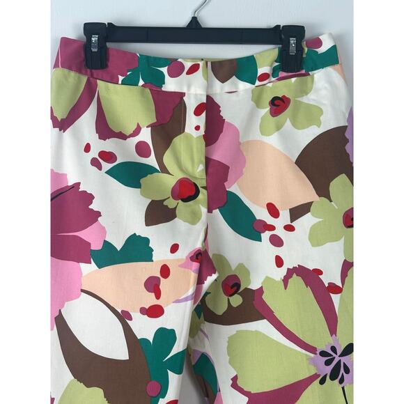 McLaughlin Flower Printed Capri Pants, Great Quality, Beautiful Print Size 8 - Picture 2 of 9